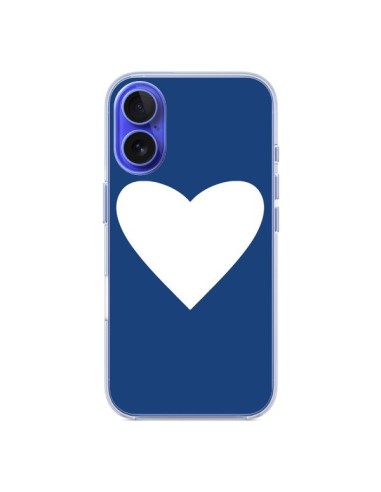 iPhone 16 Case Heart Navy Blue - Mary Nesrala