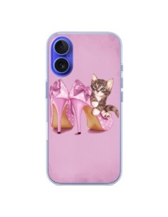 Cover iPhone 16 Gattoon Gatto Kitten Scarpe Shoes -...