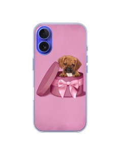 Coque iPhone 16 Chien Dog Boite Noeud Triste - Maryline...