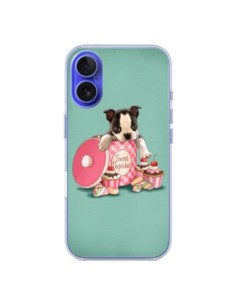 Coque iPhone 16 Chien Dog Cupcakes Gateau Boite -...