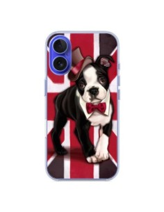 Cover iPhone 16 Cane Inglese UK British Gentleman -...