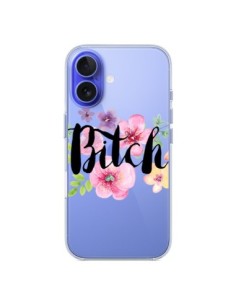 iPhone 16 Case Bitch Flower Flowers Clear - Maryline...