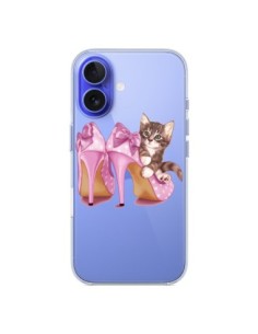 Cover iPhone 16 Gattoon Gatto Kitten Scarpe Shoes...