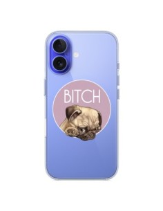Coque iPhone 16 Bulldog Bitch Transparente - Maryline...