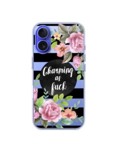 iPhone 16 Case Charming as Fuck Flowerss Clear - Maryline...