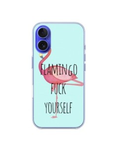 Cover iPhone 16 Flamingo Fenicottero Fuck Yourself -...