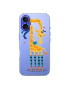 Coque iPhone 16 L'oiseau et la Girafe Amour Love...