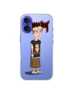 Cover iPhone 16 Bieber Marilyn Manson Fan Trasparente -...