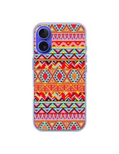 Cover iPhone 16 India Style Pattern Legno Azteco -...