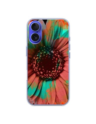 Coque iPhone 16 Tournesol Lysergic Flower - Maximilian San
