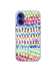 Coque iPhone 16 Artsy Strokes Stripes Colorful - Ninola...