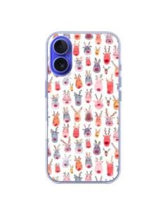 Cover iPhone 16 Cute Winter Reindeers - Ninola Design