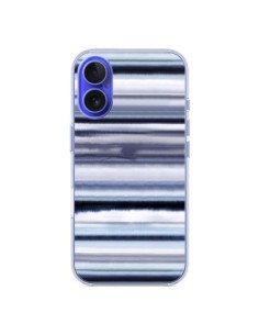 iPhone 16 Case Degrade Stripes WaterColor Azzurro -...