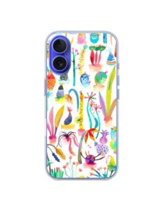 Coque iPhone 16 Little Textured Dots White - Ninola Design