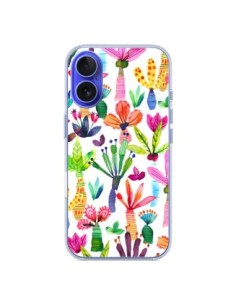 Cover iPhone 16 Overlapped Watercolor Dots Fiori - Ninola...