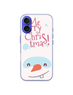 Coque iPhone 16 Bonhomme de Neige Merry Christmas Noël -...
