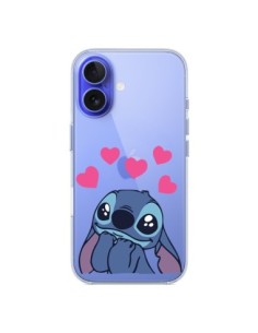 Coque iPhone 16 Mini Stitch de Lilo et Stitch in love en...
