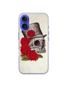 Coque iPhone 16 Gentleman Crane Tête de Mort - Rachel...