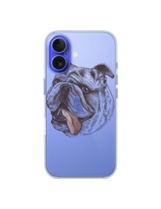 Coque iPhone 16 Chien Bulldog Dog Transparente - Rachel...