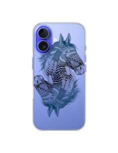 Coque iPhone 16 Cheval Horse Double Transparente - Rachel...