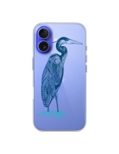 iPhone 16 Case Heron Blue Bird Clear - Rachel Caldwell