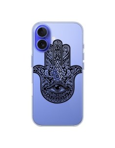 Cover iPhone 16 Hamsa Cinque Dita Mano Cattiva Occhio...