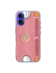 Cover iPhone 16 Groovy Van Hippie VW Rosa - R Delean