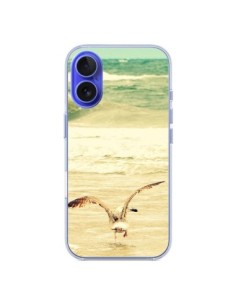iPhone 16 Case Gull Sea Ocean Sand Beach Landscape - R...