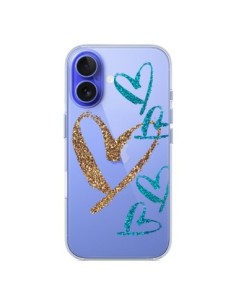 Coque iPhone 16 Coeurs Heart Love Amour Transparente -...