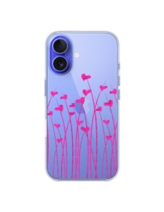 Coque iPhone 16 Love in Pink Amour Rose Fleur...
