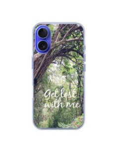 Coque iPhone 16 Get lost with him Paysage Foret Palmiers...