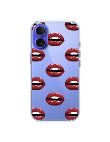 Coque iPhone 16 Lèvres Rouges Lips Transparente - Yohan B.