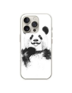 Coque iPhone 16 Pro Funny Panda Moustache Movember -...