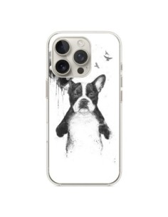 Coque iPhone 16 Pro Lover Bulldog Chien Dog My Heart Goes...