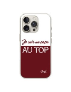 Cover iPhone 16 Pro Sono un Papà al Top Rosso Bordeaux -...