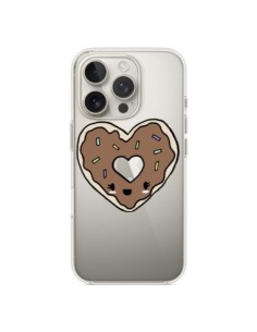 iPhone 16 Pro Case Donut Heart Chocolate Clear - Claudia...