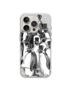 Coque iPhone 16 Pro Pingouins Gentlemen - Eric Fan