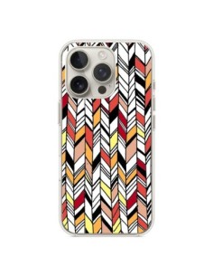 Coque iPhone 16 Pro Graphic Azteque Rouge Orange - Léa...