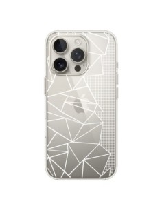 iPhone 16 Pro Case Lines Side Grid Abstract White Clear -...