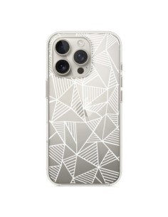 Coque iPhone 16 Pro Lignes Grilles Triangles Grid...
