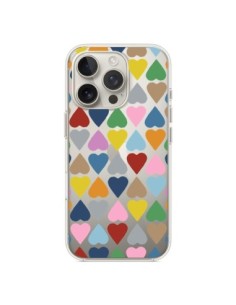 Coque iPhone 16 Pro Coeurs Heart Couleur Transparente -...