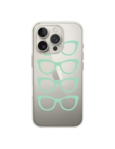 Coque iPhone 16 Pro Sunglasses Lunettes Soleil Mint Bleu...