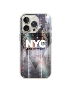 Coque iPhone 16 Pro I Love New York City Violet - Javier...