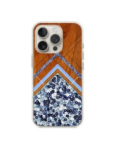 Coque iPhone 16 Pro Sequin Geometry Bois Azteque Aztec...