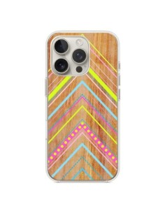 Cover iPhone 16 Pro Wooden Chevron Rosa Legno Azteco...