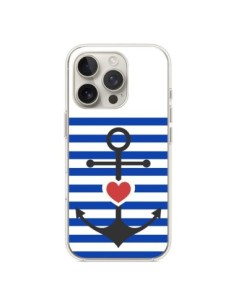 Cover iPhone 16 Pro Mariniere Ancora Marina Cuore -...