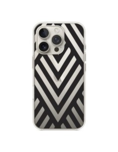Coque iPhone 16 Pro Geometric Azteque Noir Transparente -...