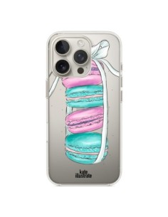 Cover iPhone 16 Pro Macarons Rosa Menta Trasparente -...