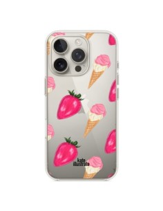Cover iPhone 16 Pro Gelato Fragola Trasparente -...