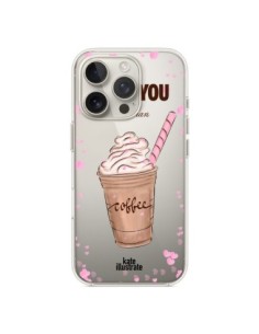 Cover iPhone 16 Pro I Love you More Than Coffee Glace...